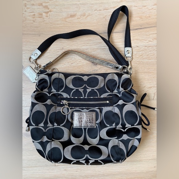 Coach handbag purse poppy purple lining zipper clutch fancy elegant unique *Q22 - Picture 1 of 5